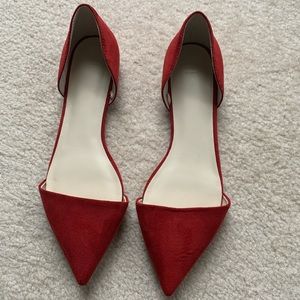 Zara Red Suede Flats